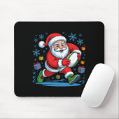 Funny Santa Playing Rugby Holiday Christmas Xmas P Mousepad (Mit Mouse)