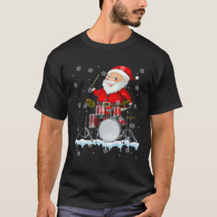 Funny Santa Playing Trum Weihnachtstrommler Gi T-Shirt