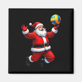 Funny Santa Playing Volleyball WeihnachtsLICHT XM Magnet (Vorne)