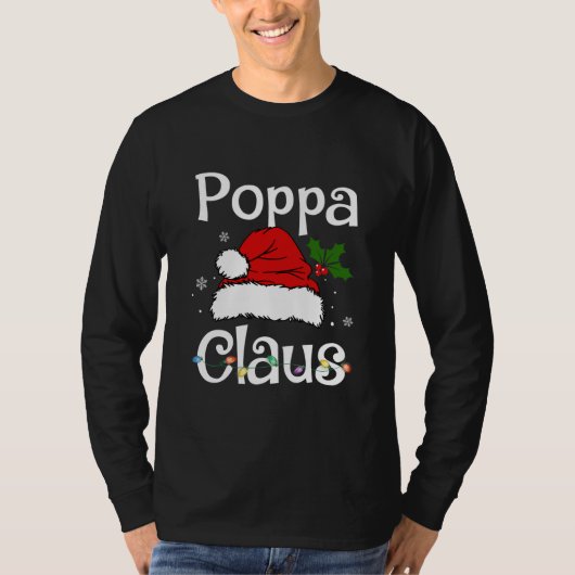 Funny Santa Poppa Claus Weihnachts-Matchfamilie T-Shirt (Vorderseite)