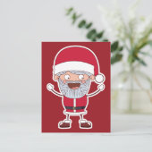 Funny Santa Postcard Postkarte (Stehend Vorderseite)