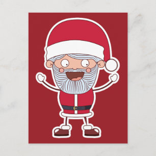 Funny Santa Postcard Postkarte