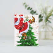 Funny Santa Postkarte (Stehend Vorderseite)