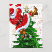 Funny Santa Postkarte (Vorderseite)