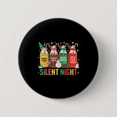 Funny Santa Profol Silent Night Icu Nurses Merry C Button (Vorderseite)