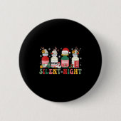 Funny Santa Profol Silent Night Icu Nurses Merry C Button (Vorderseite)