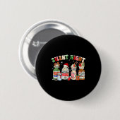 Funny Santa Profol Silent Night Icu Nurses Merry C Button (Vorne & Hinten)