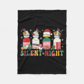Funny Santa Profol Silent Night Icu Nurses Merry C Fleecedecke (Vorderseite)