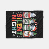 Funny Santa Profol Silent Night Icu Nurses Merry C Fleecedecke (Vorderseite (Horizontal))