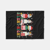 Funny Santa Profol Silent Night Icu Nurses Merry C Fleecedecke (Vorderseite (Horizontal))