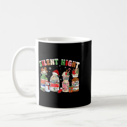 Funny Santa Profol Silent Night Icu Nurses Merry C Kaffeetasse (Links)
