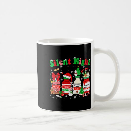 Funny Santa Profol Silent Night Icu Nurses Merry C Kaffeetasse (Rechts)