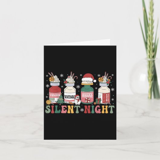 Funny Santa Profol Silent Night Icu Nurses Merry C Karte (Vorderseite)