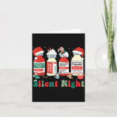 Funny Santa Profol Silent Night Icu Nurses Merry C Karte (Vorderseite)