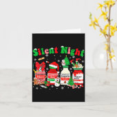 Funny Santa Profol Silent Night Icu Nurses Merry C Karte (Gelbe Blume)