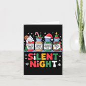 Funny Santa Profol Silent Night Icu Nurses Merry C Karte (Vorderseite)