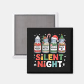 Funny Santa Profol Silent Night Icu Nurses Merry C Magnet (Vorderseite/Rückseite)