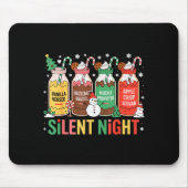 Funny Santa Profol Silent Night Icu Nurses Merry C Mousepad (Vorne)
