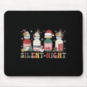 Funny Santa Profol Silent Night Icu Nurses Merry C Mousepad (Vorne)