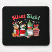Funny Santa Profol Silent Night Icu Nurses Merry C Mousepad (Vorne)