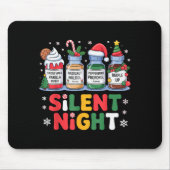 Funny Santa Profol Silent Night Icu Nurses Merry C Mousepad (Vorne)