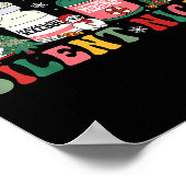 Funny Santa Profol Silent Night Icu Nurses Merry C Poster (Ecke)