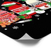 Funny Santa Profol Silent Night Icu Nurses Merry C Poster (Ecke)