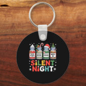 Funny Santa Profol Silent Night Icu Nurses Merry C Schlüsselanhänger (Vorderseite)