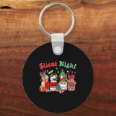 Funny Santa Profol Silent Night Icu Nurses Merry C Schlüsselanhänger (Vorderseite)