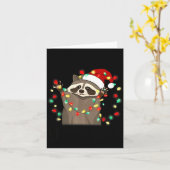 Funny Santa Racoon Overstimulated But Festive Xmas Karte (Gelbe Blume)