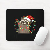 Funny Santa Racoon Overstimulated But Festive Xmas Mousepad (Mit Mouse)