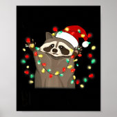 Funny Santa Racoon Overstimulated But Festive Xmas Poster (Vorne)