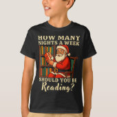 Funny Santa Reading 67 Meme Tee Christmas Teacher (Vorderseite)