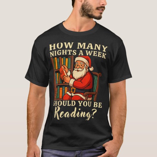 Funny Santa Reading 67 Meme Tee Christmas Teacher  (Vorderseite)
