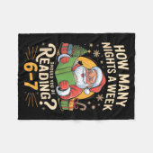 Funny Santa Reading 67 Meme Tee Christmas Teacher Fleecedecke (Vorderseite (Horizontal))
