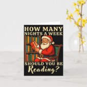 Funny Santa Reading 67 Meme Tee Christmas Teacher Karte (Gelbe Blume)