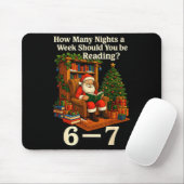 Funny Santa Reading 67 Meme Tee Christmas Teacher  Mousepad (Mit Mouse)