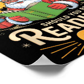 Funny Santa Reading 67 Meme Tee Christmas Teacher  Poster (Ecke)