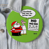 Funny Santa Reads Optometristisches Augendiagramm Button (Beispiel)