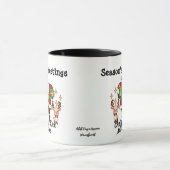 Funny Santa Red & Gold Personalize Tasse (Zentrum)