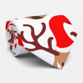 Funny Santa Reindeer Krawatte (Gerollt)