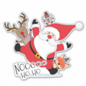 Funny Santa Reindeer Mouse Fox ID848 Aufkleber (Vorderseite)