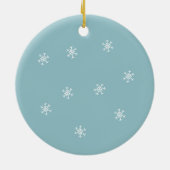 Funny Santa Reindeer Snowman Mask Keramik Ornament (Hinten)