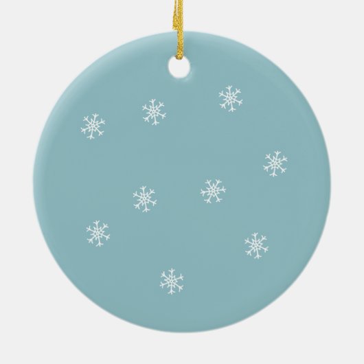 Funny Santa Reindeer Snowman Mask Keramik Ornament (Hinten)