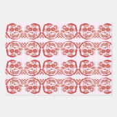 Funny Santa Retro Rosa Weihnachts-Party Geschenkpapier Set (Vorderseite 2)