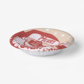 Funny Santa Retro Rosa Weihnachts-Party Pappteller (Gewinkelt)