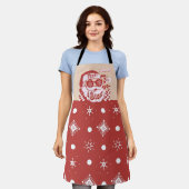 Funny Santa Retro Rotes Rosa Weihnachten Schürze (Getragen)