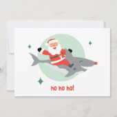 Funny Santa Riding A Shark (Vorderseite)