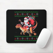 Funny Santa Riding Dinosaur Animal Ugly Christmas Mousepad (Mit Mouse)
