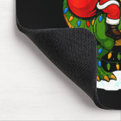 Funny Santa Riding Dinosaur T Rex Christmas Santa Mousepad (Ecke)